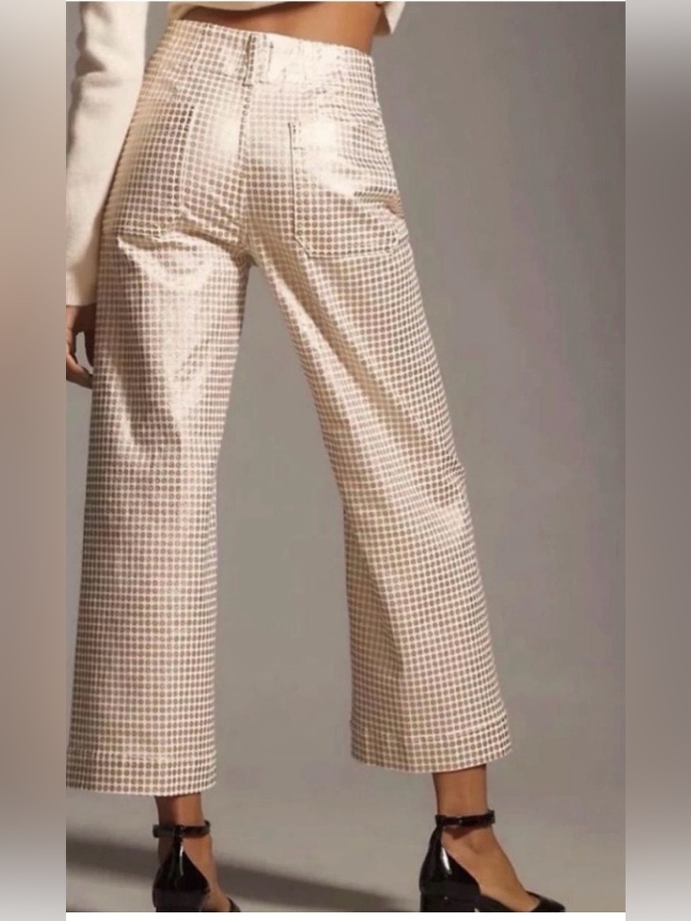 Maeve Colette gold polka dot wide leg Pant size 29 - Picture 2 of 11
